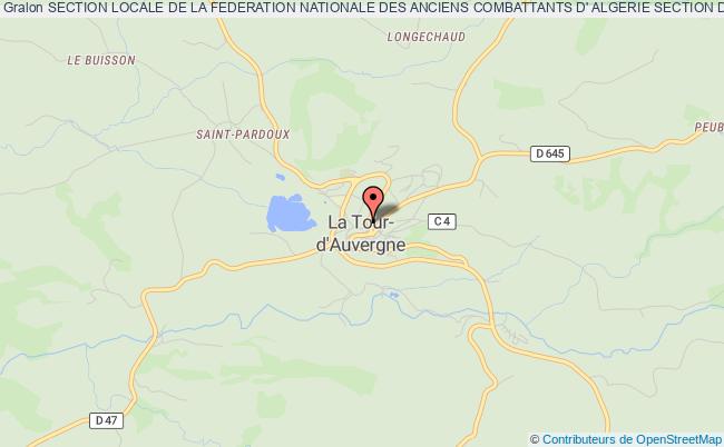 plan association Section Locale De La Federation Nationale Des Anciens Combattants D' Algerie Section De La Tour D'auvergne La    Tour-d'Auvergne