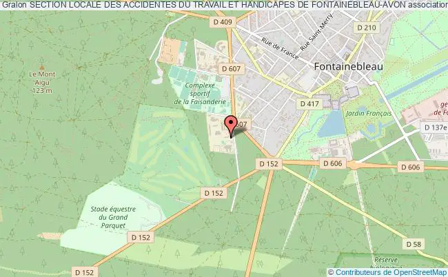 plan association Section Locale Des Accidentes Du Travail Et Handicapes De Fontainebleau-avon Fontainebleau