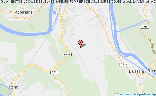 plan association Section Locale Des Jeunes Sapeurs Pompiers De L'isle Sur Le Doubs L'   Isle-sur-le-Doubs
