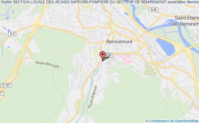 plan association Section Locale Des Jeunes Sapeurs-pompiers Du Secteur De Remiremont Remiremont