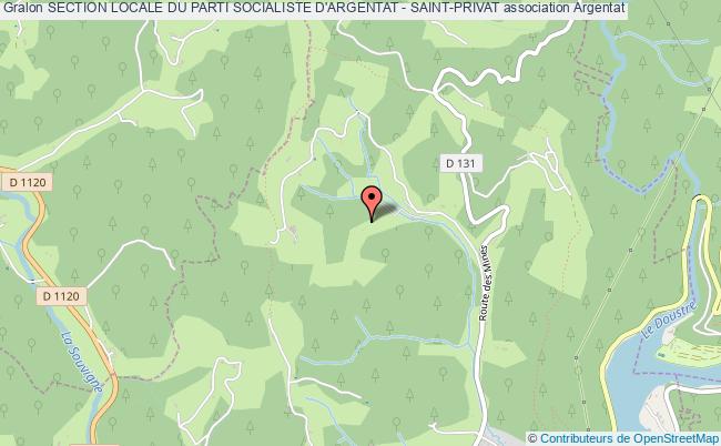 plan association Section Locale Du Parti Socialiste D'argentat - Saint-privat Argentat sur Dordogne