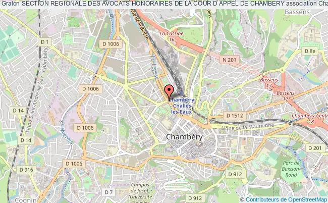 plan association Section Regionale Des Avocats Honoraires De La Cour D Appel De Chambery Chambéry
