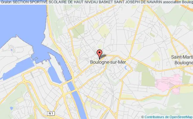 plan association Section Sportive Scolaire De Haut Niveau Basket Saint Joseph De Navarin Boulogne-sur-Mer