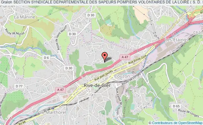 plan association Section Syndicale DÉpartementale Des Sapeurs Pompiers Volontaires De La Loire ( S. D. S. P. V. 42 ) Rive-de-Gier