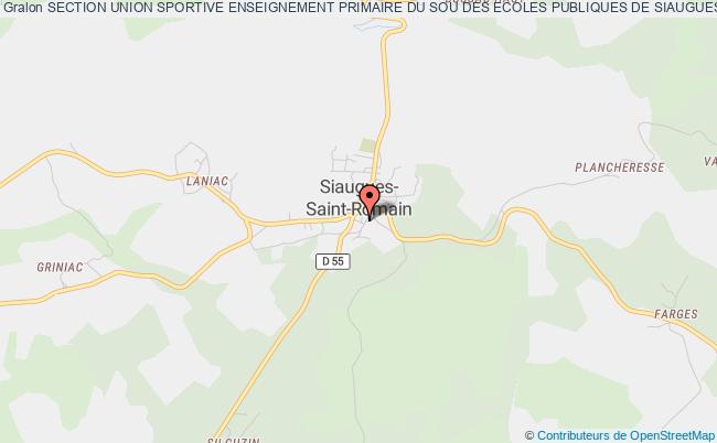plan association Section Union Sportive Enseignement Primaire Du Sou Des Ecoles Publiques De Siaugues-saint-romain Siaugues-Sainte-Marie