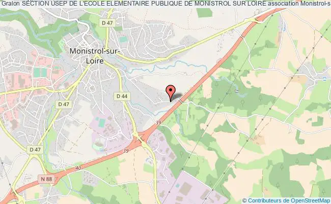 plan association Section Usep De L'ecole Elementaire Publique De Monistrol Sur Loire Monistrol-sur-Loire