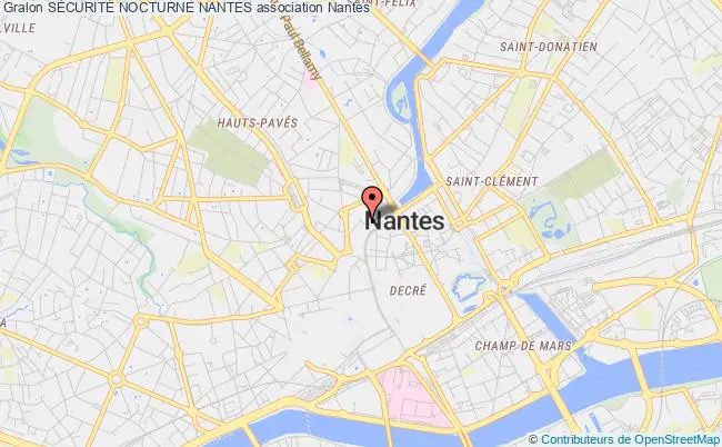 plan association SÉcuritÉ Nocturne Nantes Nantes