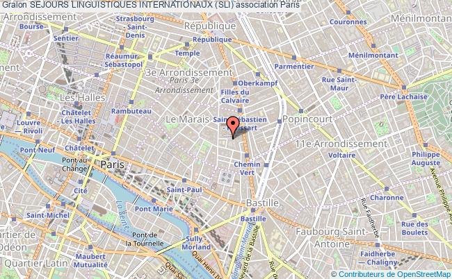 plan association Sejours Linguistiques Internationaux (sli) Paris