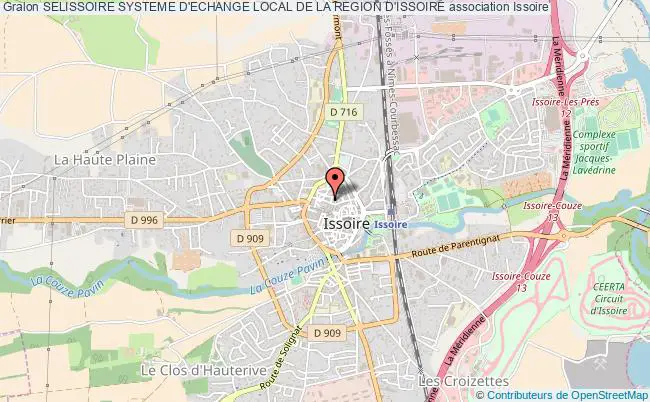 plan association Selissoire Systeme D'echange Local De La Region D'issoire Issoire