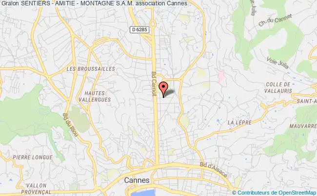 plan association Sentiers - Amitie - Montagne S.a.m. Cannes
