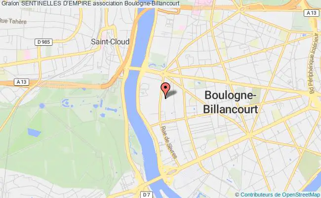 plan association Sentinelles D'empire Boulogne-Billancourt