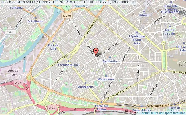 plan association Serprovilo (service De Proximite Et De Vie Locale) Lille