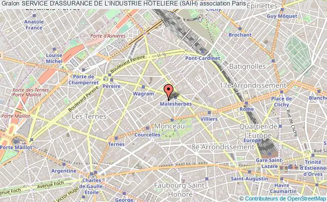 plan association Service D'assurance De L'industrie HÔteliere (saih) Paris