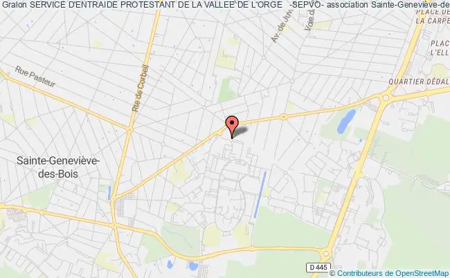 plan association Service D'entraide Protestant De La Vallee De L'orge   -sepvo- Sainte-Geneviève-des-Bois