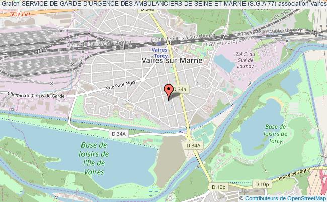 plan association Service De Garde D'urgence Des Ambulanciers De Seine-et-marne (s.g.a 77) Vaires-sur-Marne