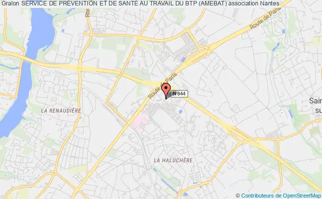 plan association Service De PrÉvention Et De SantÉ Au Travail Du Btp (amebat) Nantes