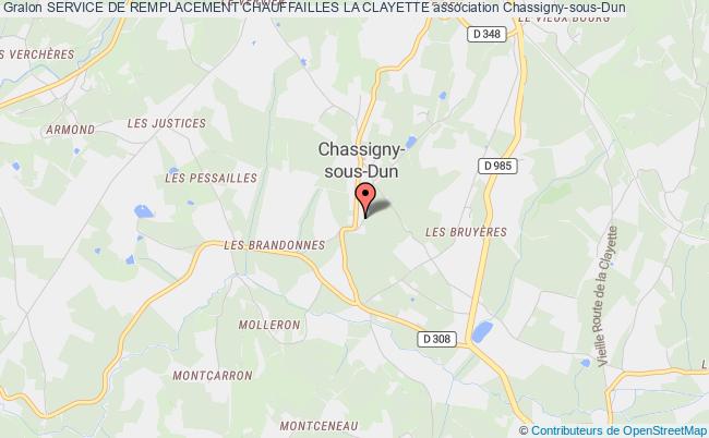 plan association Service De Remplacement Chauffailles La Clayette Chassigny-sous-Dun