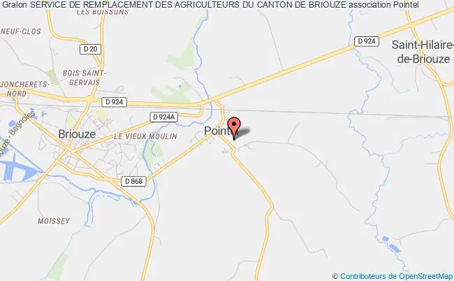 plan association Service De Remplacement Des Agriculteurs Du Canton De Briouze Pointel