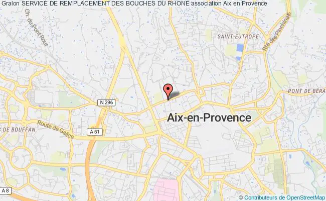 plan association Service De Remplacement Des Bouches Du Rhone Aix-en-Provence