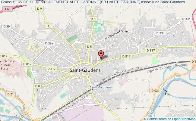 plan association Service De Remplacement Haute Garonne (sr Haute Garonne) Saint-Gaudens