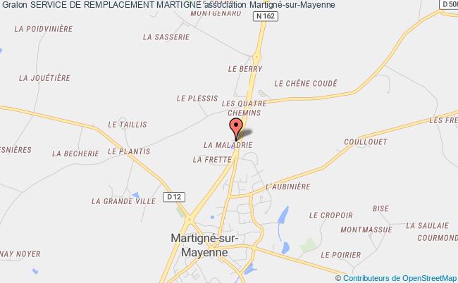 plan association Service De Remplacement Martigne Martigné-sur-Mayenne