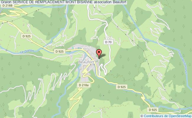 plan association Service De Remplacement Mont Bisanne Beaufort