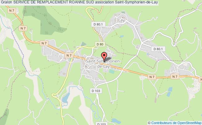 plan association Service De Remplacement Roanne Sud Saint-Symphorien-de-Lay