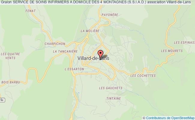 plan association Service De Soins Infirmiers A Domicile Des 4 Montagnes (s.s.i.a.d.) Villard-de-Lans