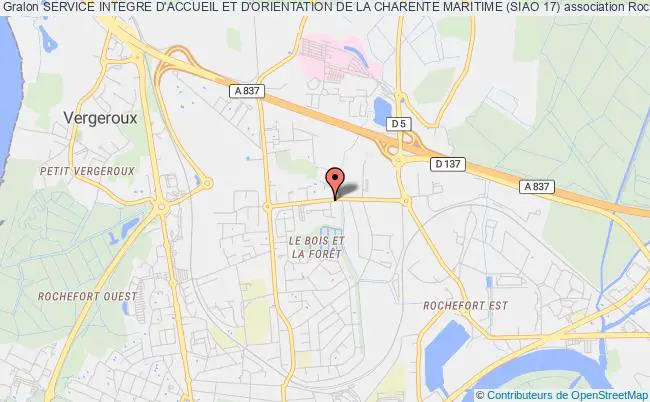 plan association Service Integre D'accueil Et D'orientation De La Charente Maritime (siao 17) Rochefort