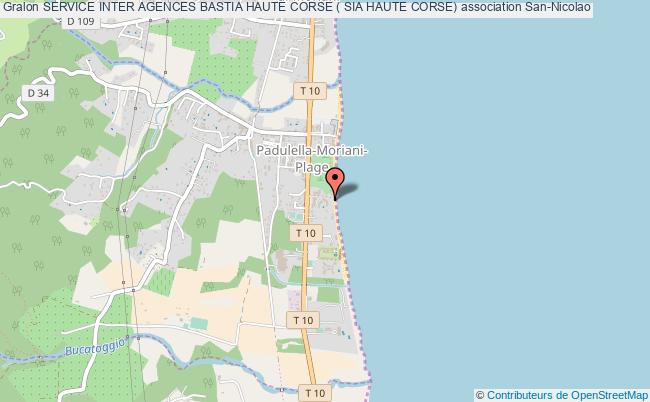plan association Service Inter Agences Bastia Haute Corse ( Sia Haute Corse) San-Nicolao