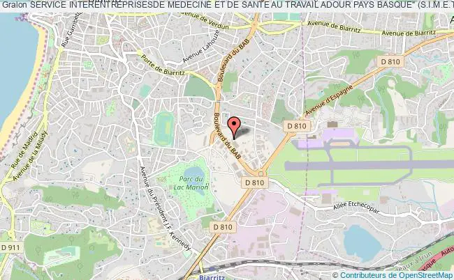 plan association Service Interentreprisesde Medecine Et De Sante Au Travail Adour Pays Basque" (s.i.m.e.t.r.a) Biarritz