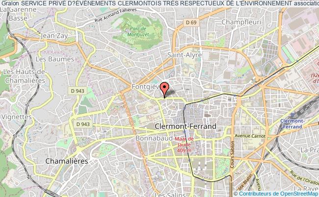 plan association Service PrivÉ D?ÉvÈnements Clermontois TrÈs Respectueux De L'environnement Clermont-Ferrand