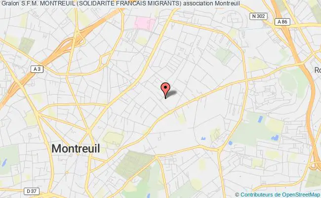 plan association S.f.m. Montreuil (solidarite Francais Migrants) Montreuil