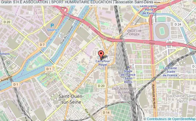 plan association S.h.e Association ( Sport Humanitaire Education ) Saint-Denis