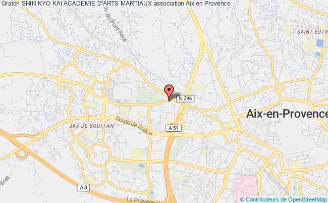 plan association Shin Kyo Kai Academie D'arts Martiaux Aix-en-Provence