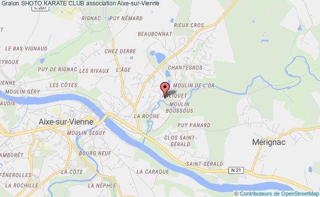 plan association Shoto Karate Club Aixe-sur-Vienne