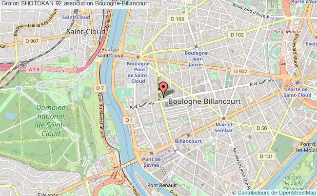 plan association Shotokan 92 Boulogne-Billancourt