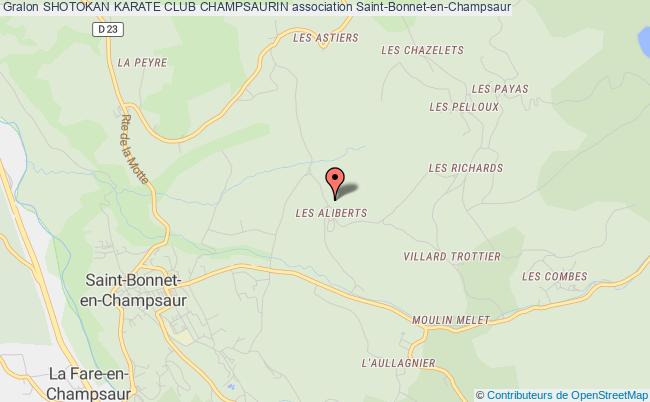 plan association Shotokan Karate Club Champsaurin Saint-Bonnet-en-Champsaur