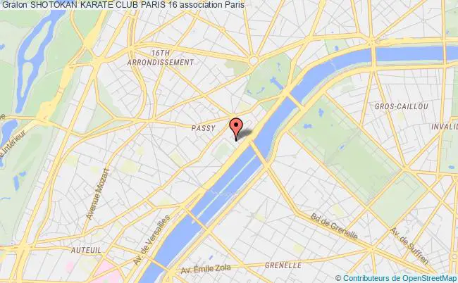 plan association Shotokan Karate Club Paris 16 Paris 16e