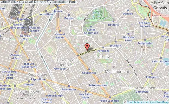 plan association Sinkido Club De Paris V Paris