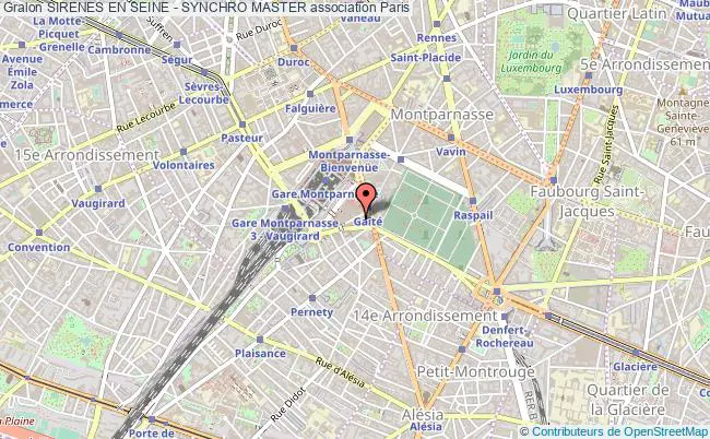 plan association Sirenes En Seine - Synchro Master Paris