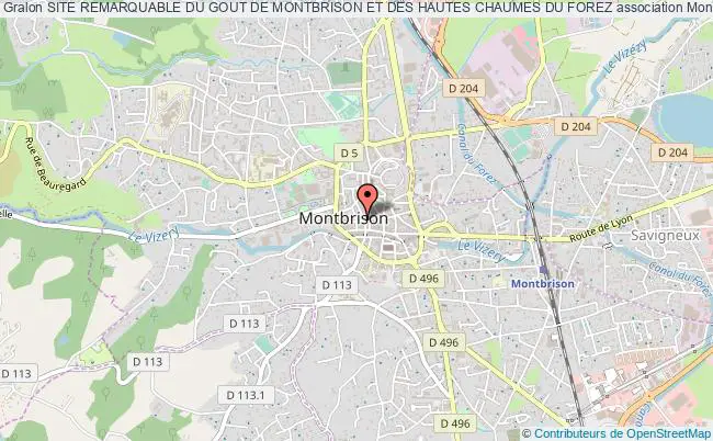 plan association Site Remarquable Du Gout De Montbrison Et Des Hautes Chaumes Du Forez Montbrison