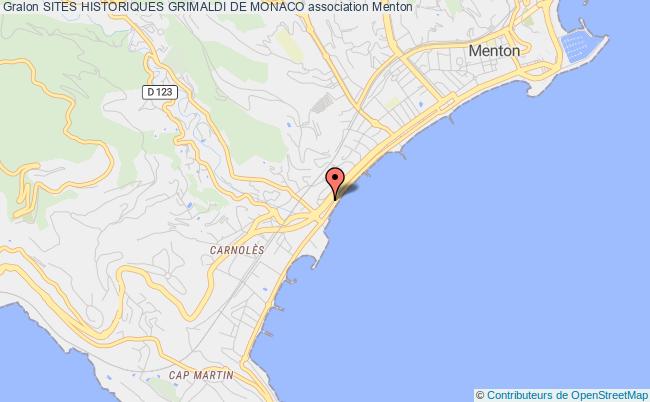 plan association Sites Historiques Grimaldi De Monaco Menton