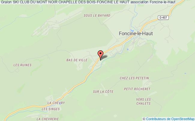 plan association Ski Club Du Mont Noir Chapelle Des Bois-foncine Le Haut Foncine-le-Haut