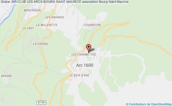 plan association Ski-club Les Arcs Bourg Saint Maurice Bourg-Saint-Maurice