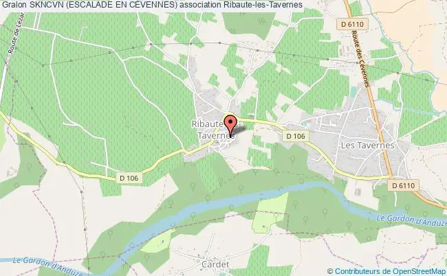 plan association Skncvn (escalade En CÉvennes) Ribaute-les-Tavernes