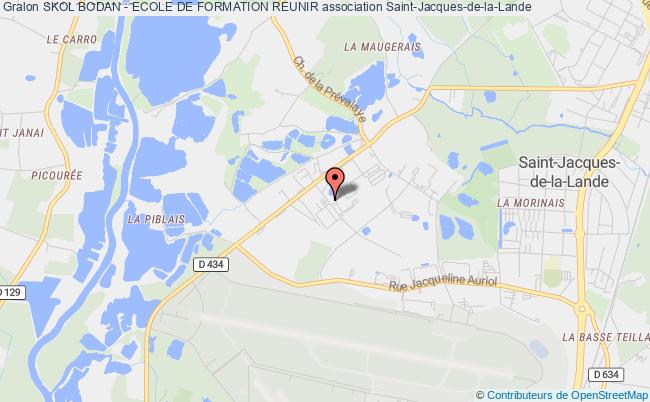 plan association Skol Bodan - Ecole De Formation Reunir Saint-Jacques-de-la-Lande
