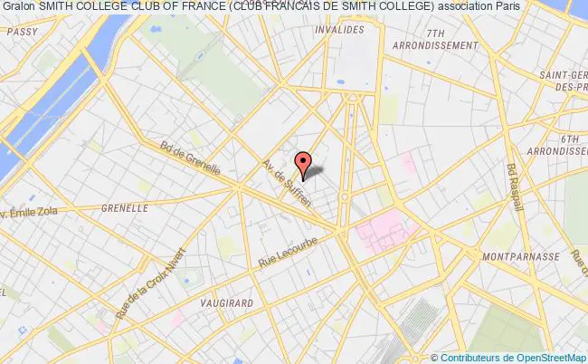 plan association Smith College Club Of France (club Francais De Smith College) Paris