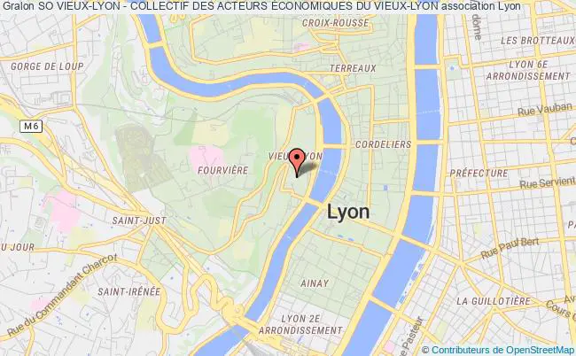 plan association So Vieux-lyon - Collectif Des Acteurs Économiques Du Vieux-lyon Lyon