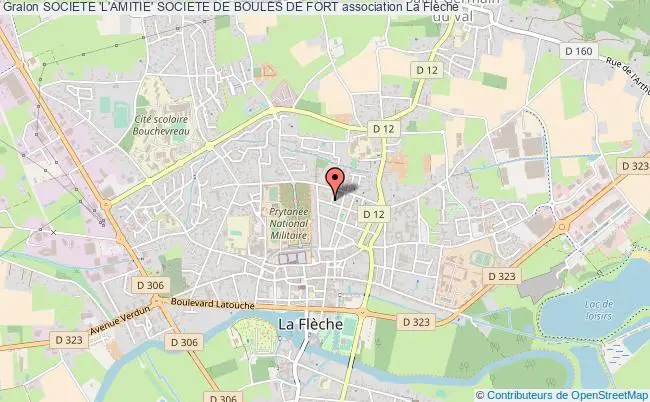 plan association Societe 'l'amitie' Societe De Boules De Fort La    Flèche